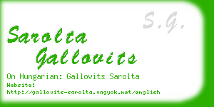 sarolta gallovits business card